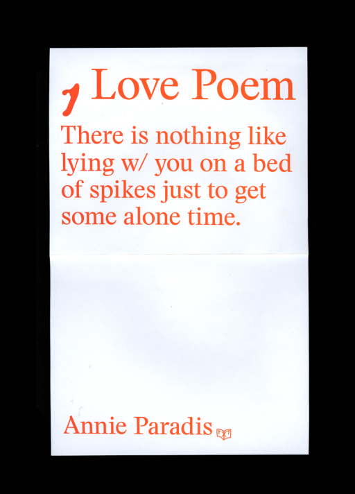 TXTbooks — Love Poems – Annie Paradis